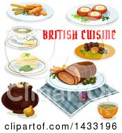 Poster, Art Print Of British Cuisine With Text