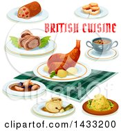 Poster, Art Print Of British Cuisine With Text