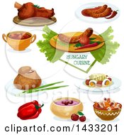 Hungary Cuisine With Text