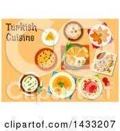 Clipart Of A Table Set With Turkish Cuisine With Text Royalty Free Vector Illustration by Vector Tradition SM