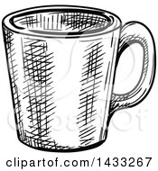 Poster, Art Print Of Sketched Black And White Coffee Cup