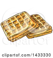 Sketched Belgian Waffles