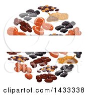 Blank Label Over A Circle Of Dried Fruits