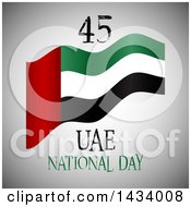Uae United Arab Emirates National Day Flag Design Over Gray