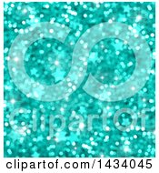 Poster, Art Print Of Turquoise Blurred Bokeh Flare Glitter And Star Background