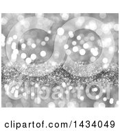 Clipart Of A Sparkly Silver Glitter Background Royalty Free Illustration