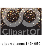 Poster, Art Print Of Background Or Business Card Design Of Gold Sparkles Or Glitter On Black