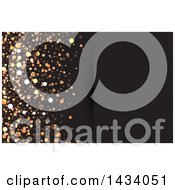 Poster, Art Print Of Background Or Business Card Design Of Gold Sparkles Or Glitter On Black