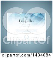 Poster, Art Print Of Certificate Template With Sample Text Over Blue
