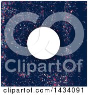 Clipart Of A Background Or Invitation Design Of Halftone Dots On Blue And White Text Space Royalty Free Vector Illustration