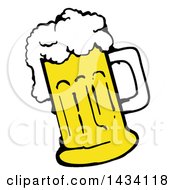 Poster, Art Print Of Cartoon Over Flowing Mug Of Beer