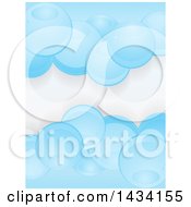 Poster, Art Print Of Background Of Blue Bubbles On Shaded White