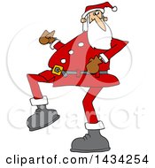 Poster, Art Print Of Cartoon Christmas Santa Claus Strutting