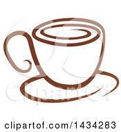 Poster, Art Print Of Brown Coffee Cup On A Saucer