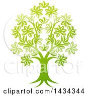 Poster, Art Print Of Beautiful Gradient Green Tree