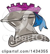 Poster, Art Print Of Sketch Styled Knight Helmet