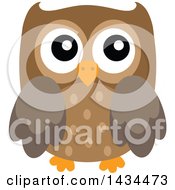 Clipart Of A Brown Owl Royalty Free Vector Illustration by visekart