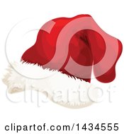 Clipart Of A Christmas Santa Hat Royalty Free Vector Illustration