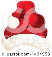 Clipart Of A Christmas Santa Hat Royalty Free Vector Illustration