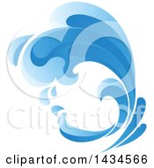 Poster, Art Print Of Blue Splash Wave