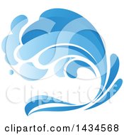 Poster, Art Print Of Blue Splash Wave