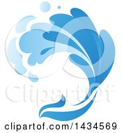 Poster, Art Print Of Blue Splash Wave