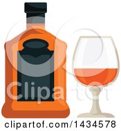 Poster, Art Print Of Bottle And Glass Of Brandy