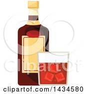Poster, Art Print Of Bottle And Glass Of Whiskey