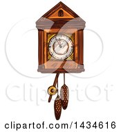 Poster, Art Print Of Sketched Cuckoo Clock