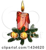 Poster, Art Print Of Sketched Christmas Candle