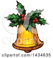 Poster, Art Print Of Sketched Christmas Bell