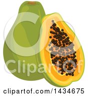 Poster, Art Print Of Tropical Exotic Papaya Fruit