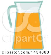 Clipart Of A Pitcher Of Juice Royalty Free Vector Illustration by Vector Tradition SM
