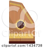 Clipart Of A Zither Instrument Royalty Free Vector Illustration