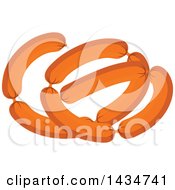 Clipart Of Sausage Links Royalty Free Vector Illustration