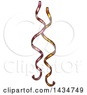 Clipart Of Sketched Ribbons Or Party Streamers Royalty Free Vector Illustration