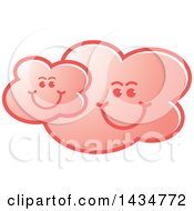 Poster, Art Print Of Pink Happy Cloud Family