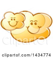 Poster, Art Print Of Yellow Happy Cloud Family