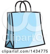 Poster, Art Print Of Blue Gift Or Shopping Bag