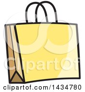 Poster, Art Print Of Yellow Gift Or Shopping Bag
