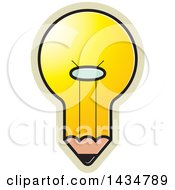 Clipart Of A Light Bulb Pencil Royalty Free Vector Illustration by Lal Perera