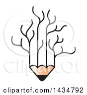 Poster, Art Print Of Pencil With Bare Tree Branches