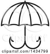 Poster, Art Print Of Black And White Umbrella With Fishing Hooks