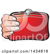 Hand Holding A Red Coin Purse
