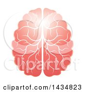 Clipart Of A Shining Human Brain Royalty Free Vector Illustration by Lal Perera