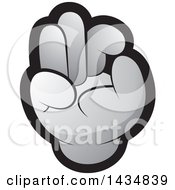 Poster, Art Print Of Gray Hand Gesturing Ok