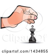 Poster, Art Print Of Hand Moving A King Chess Piece