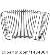 Poster, Art Print Of Black And White Musical Accordion