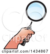 Poster, Art Print Of Hand Holding A Magnifying Glass