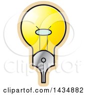 Clipart Of A Light Bulb Pen Nib Royalty Free Vector Illustration by Lal Perera